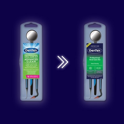 DenTek Professional Oral Care Kit - Dental Pick & Scaler, Tartar Removal Tool & Gum Stimulator, and Mouth Mirror - Trial Size - 5ct