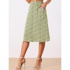 Allegra K Women's Chiffon Summer Vintage Floral Print A-Line Midi Skirts - 2 of 4