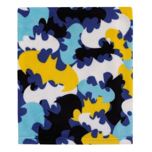 NoJo Warner Bros. Batman The Caped Crusader Light Blue, Navy, Yellow and White Bat-Signal Super Soft Toddler Blanket - 1 of 4