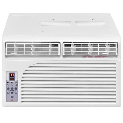 Costway 8K BTU White Compact 115V Window-Mounted Air Conditioner w/Remote Control