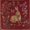 Signare USA Cushion Cover Art Rabbit Dark Red Pillowcase 18 x 18 inch - 3 of 3