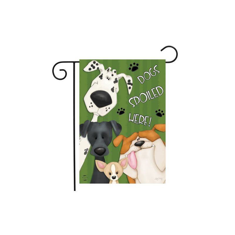 Briarwood Lane Dogs Spoiled Here Garden Flag 12.5" x 18", 2 of 4