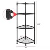 FONTOI Corner Racks, 4-Tier Shelving Unit with Wheels and Round Edge, Storage Organizers for Home Office Kitchen Bathroom, Black, 19"*43.3"*13.2" - 3 of 4