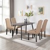 Yaheetech Set of 4 Fabric Upholstered Dining Chairs with Nailhead Trim - 2 of 4