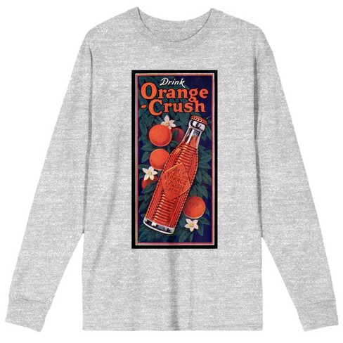 Drink Orange Crush Men's Athletic Heather Gray Long Sleeve Shirt - image 1 of 2