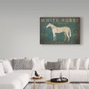 Trademark Fine Art -Ryan Fowler 'White Horse With Words Blue' Canvas Art - 3 of 3