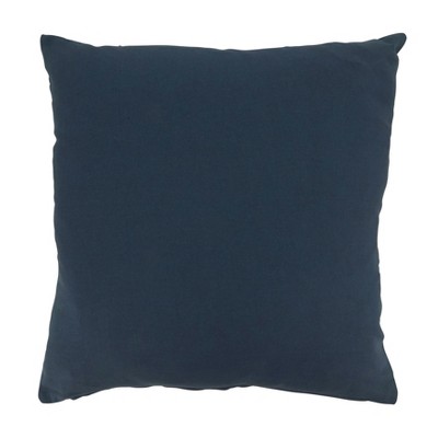 Coastal Charm Blue Cotton Helm & Rope Applique Throw Pillow Cover