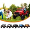 Coucheta 24V 2-Seater Electric Truck w/ Remote Control, 4x45W Motor, 4WD/2WD Switchable, LED Headlight & Music Player - Battery Powered Ride-On Toy - 2 of 4