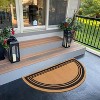 A1HC Coir and PVC Backing Half Round Black Border Flock Door Mat, 30"x60", Anti-Shed Heavy Duty Doormats - 4 of 4