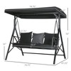 Aghana Digitals 3-Person Outdoor Patio Swing with Stand, Adjustable Canopy, Seat Cushion, 3 - 3 of 4