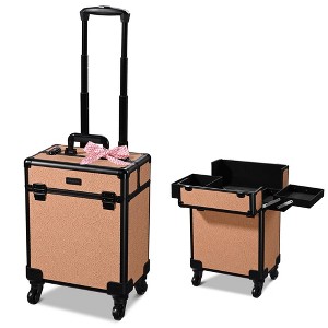 Byootique Rolling Makeup Train Case Cosmetic Trolley Organizer Rococo - 1 of 4