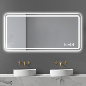 Whisen Touchable LED Bathroom Vanity Wall Mirror with Adjustable Dimmable Lights and One-Touch Defogging - 1 of 4
