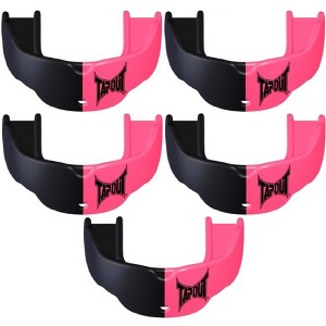 Tapout Youth Protective Sports Mouthguard with Strap 5-Pack - Pink/Black - 1 of 1