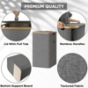 26 Gallon Laundry Hamper Tall Laundry Bin - HOMLUX™: Lid & Bamboo Pull Handles - 2 of 4
