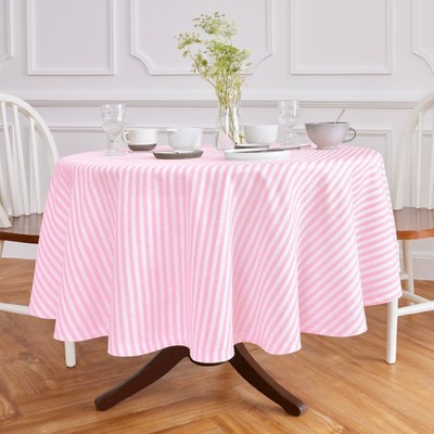 Solino Home Linen Stripe Round Tablecloth | Amalfi