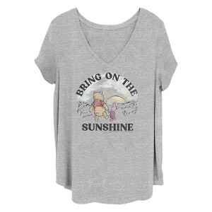 Women's Winnie the Pooh Piglet and Pooh Bring on the Sunshine T-Shirt - 1 of 4