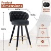 MOONMISS 2PCS 360 degrees Counter Height Bar Stools  for Kitchen Counter Solid Wood Legs with a fixed height - 2 of 4