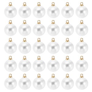 Unique Bargains Plastic Bulk Elegant DIY Crafts Jewelry Making Pearl Pendant 100 Pcs - 1 of 4