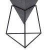 Modern Triangular Accent Table Gray - Olivia & May: Chic Side Table, Metal Frame, Wood Top, Easy to Clean - 4 of 4