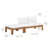Acacia Modular Outdoor Sofa Set with Convertible Chaise Lounge, Natural Finish - 2 of 4