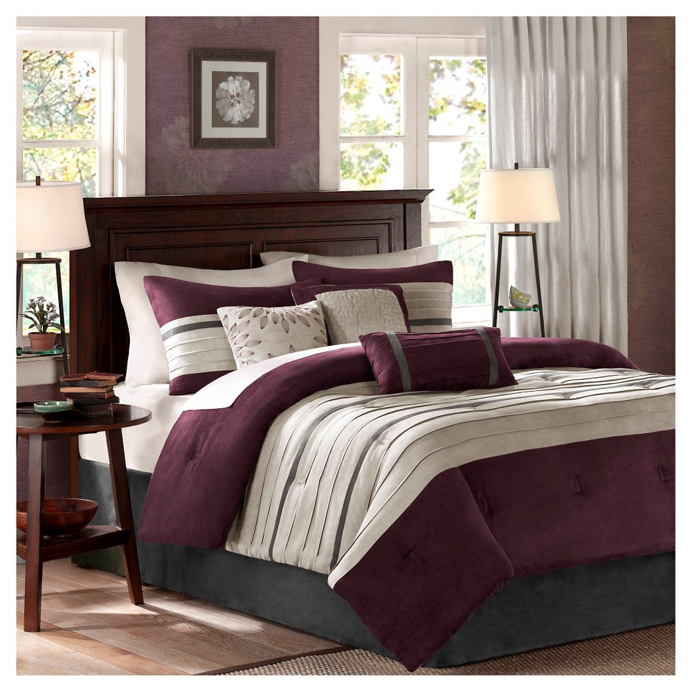 UPC 675716407476 product image for 7pc California King Dakota Microsuede Comforter Set Plum | upcitemdb.com