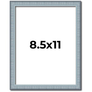 PosterPalooza | Photo Size Textured Blue Picture Frame - UV Acrylic, Foam Board Backing, Hanging Hardware - 1 of 4