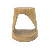 NicBex Unique Round Magnesium Oxide Coffee Table with Hollow Structure,Modern Side Table for Living Room,Apartment,Natural - 3 of 4