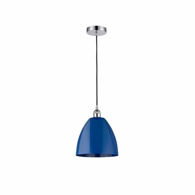 Plymouth Dome - 1 Light Cord Hung Mini Pendant In Industrial Style-12.88 Inches Tall and 9 Inches Wide