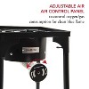 GasOne Propane Single Burner Outdoor Brewing Burner with Adjustable Height 0-20PSI High Pressure Regulator and Hose Perfect for Maple Syrup Prep Black - 3 of 4
