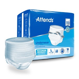 Attends Care Disposable Underwear Pull On with Tear Away Seams Large, APV30100, 25 Ct - 1 of 3