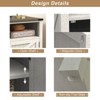 Vipbear 18" Rustic Nightstand with Chargers Dark Gray Living Room Rustic Nightstand Wooden Nightstand - 4 of 4