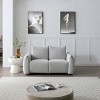 Power Lift Recliner Loveseat with USB Charging - Linen Upholstered Sleeper Sofa for Small Spaces, 2 Cup Holders & Storage, Home Theater Recliner - 2 of 4
