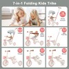 7 in 1 Stroller Baby Tricycle for 18-72 Months, Multifunctional Toddler Trike with Removable Push Rod, Canopy & Guardrail - ModernLuxe - 4 of 4