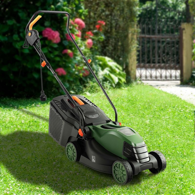 Costway Electric Corded Lawn Mower 10-AMP 13-Inch Walk-Behind Lawnmower with Collection Box, 2 of 11