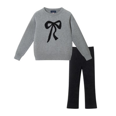 Andy & Evan  Toddler  Bow Sweater & Legging Set