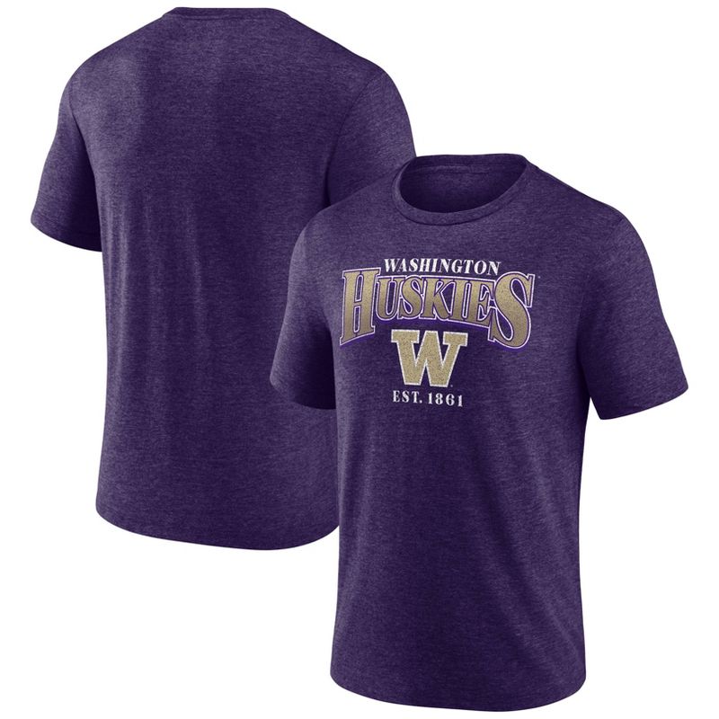 NCAA Washington Huskies Men's Tri-Blend T-Shirt, 1 of 3