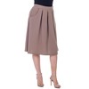 Womens Elastic Waist Pleated Knee Length Pocket Skirt - 24seven Comfort Apparel™ - 2 of 4