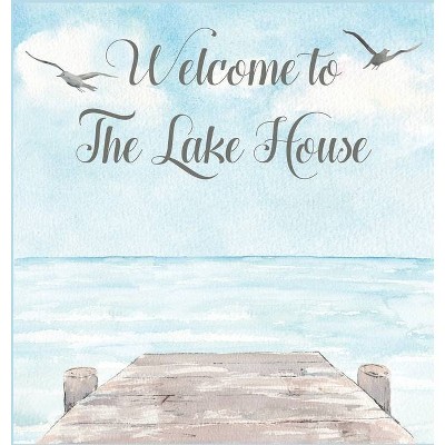 Lake house guest book (Hardcover) for vacation house, guest house, visitor comments book - by  Lulu and Bell