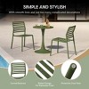 WestinTrends Playa 5-Piece Outdoor Indoor Metal Patio Dining Table Set With Stackable Plastic Patio Side Chairs - 3 of 4