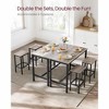 Bar Table Set, Bar Table with 2 Bar Stools, Dining table set, Kitchen Counter with Bar Chairs, Industrial for Kitchen, Living Room, Party Room - 4 of 4