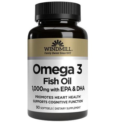Windmill Omega 3 Epa+Dha Fish Oil, Concentrate 1000 mg  - 90 Softgels