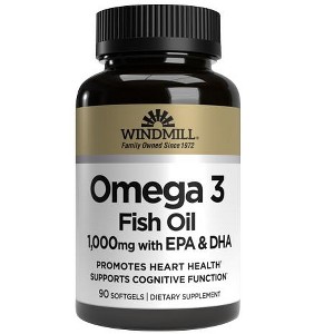 Windmill Omega 3 Epa+Dha Fish Oil, Concentrate 1000 mg  - 90 Softgels - 1 of 2