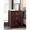 NicBex Nightstand with 3 Drawers Modern Side Table Storage Cabinet with Round Handles for Bedroom,Living Room - 2 of 4