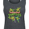 Women's - Teenage Mutant Ninja Turtles - Donnie, Mikey, Raph, and Leo Logo Graphic Racerback Tank - 2 of 4