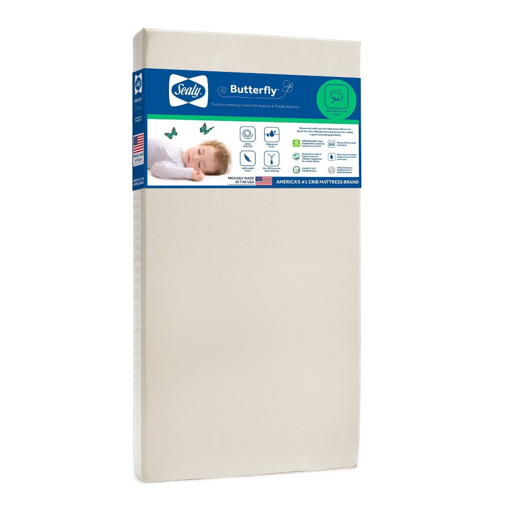 UPC 031878266991 product image for Sealy Butterfly Cotton Comfort Superior Firm Crib and Toddler Mattress | upcitemdb.com