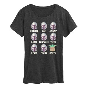 Women's - Star Wars - The Mandalorian Mandalorian Moods Short Sleeve Graphic T-Shirt - 1 of 4