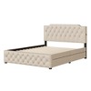Queen Size Upholstered Platform Bed with 2 Drawers and 2 sets of USB Ports - 3 of 4