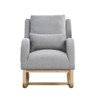 Modern Rocking Chair for Nursery, Upholstered Accent Rocker Single Sofa Armchair - 3 of 4
