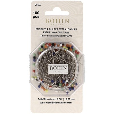 Bohin Glass Head Quilting Pins -Size 30 100/Pkg