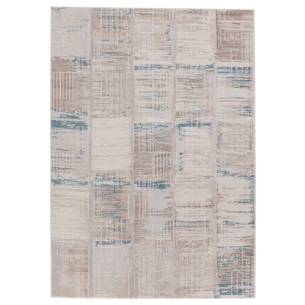  Halvard Abstract Area Rug Ivory/Blue